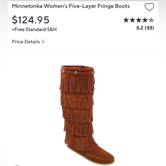 Minnetonka Women's Five-Layer Fringe Boots| Size 9 - Picture 9 of 9